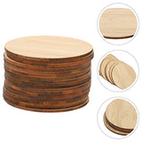 COHEALI 20pcs Round Bamboo Craft Bamboo Tag Unfinished Wooden Cutouts Blanks Round Disc Wood Graffiti Slices Christmas Wooden Cutouts Round Wood Slab COHEALI