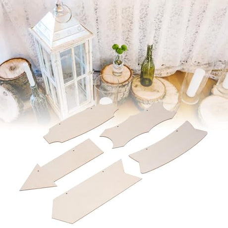 HERCHR Unfinished Wood Ornaments, 10 Pieces Unfinished Wood Sign Unfinished Wood Crafts Wood Blocks for Crafts Unfinished Unfinished Wood Cutting HERCHR