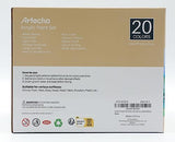 Artecho Professional Acrylic Paint Set, 20 Primary Colors (120ml / 4.05oz) Tubes, Art Craft Paints for Canvas, Rock, Stone, Wood, Fabric, Art Artecho