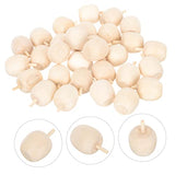 NOLITOY 90 Pcs Wooden DIY Mini Wooden Peg Dolls Figure Wood Fruit Decor Wooden Apples Unfinished Wooden Craftsc Kids Unfinished Fruit Toys for Kids NOLITOY