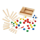 Melissa & Doug Wooden Construction Building Set in a Box (48 pcs) Melissa & Doug
