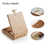 ARTIFY Adjustable Beechwood Tabletop Painting Easel, Table Sketch Box Easel, Desktop Artist Easel for Drawing (Easel Box) ARTIFY art supplies