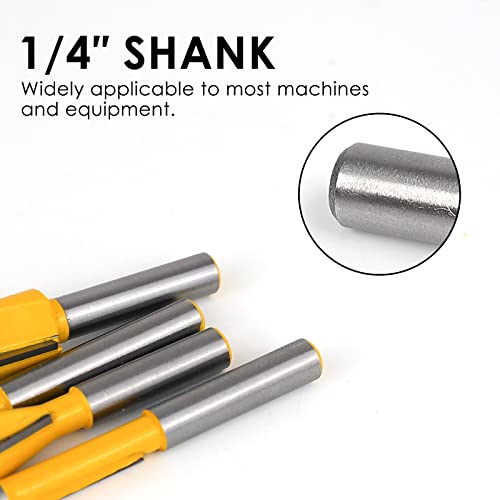 Router Bits Set 1/4 Inch Shank - Set of 15 Pieces, BAIDETS Tungsten Carbide Wood Router Bits, Woodwork Tools BAIDETS