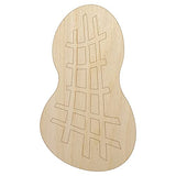 Peanut Doodle Unfinished Wood Shape Piece Cutout for DIY Craft Projects - 1/4 Inch Thick - 4.70 Inch Size Sniggle Sloth