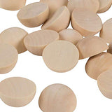 SUPVOX 20pcs Split Wood Balls Unfinished Half Wooden Balls to Paint DIY Christmas Ornament Crafts 40mm SUPVOX