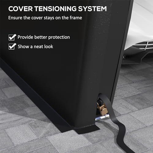 Outsunny 12' x 20' Heavy Duty Carport, Portable Garage Canopy Tent with 2 Ventilation Windows and Large Door, for Car, Truck, Boat, Motorcycle, Bike, Outsunny