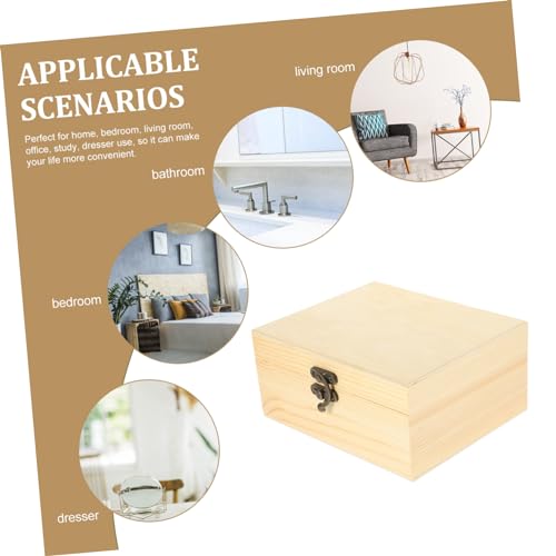 Yardenfun Box Solid Wood Jewelry Box Packing Hair Clip Organzier Necklace Storage Hairpin Storage Decor Jewelry Case Wood Storage Case Variety Paint Yardenfun