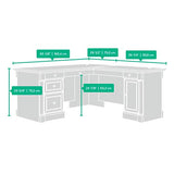 Sauder Palladia L-Desk, Wind Oak finish Sauder