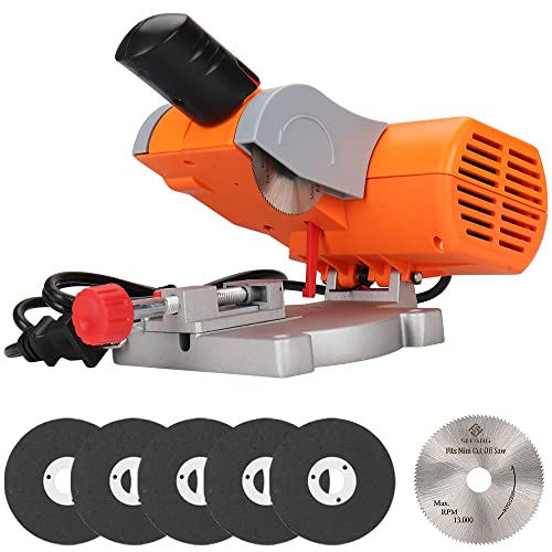 Benchtop Cut-Off Saw Miniature Compound-Cutting - SI FANG Mini Miter Cut-Off Chop Saw for Metal Wood Plastic Crafts Making Carbon Arrow Shafts - WoodArtSupply