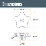 POWERTEC 71174V T Track Knob Kit, 5/16-18 Threaded bolts and Washers, 46 Piece Set, T Track Bolts, T Track Accessories for Woodworking Jigs and POWERTEC