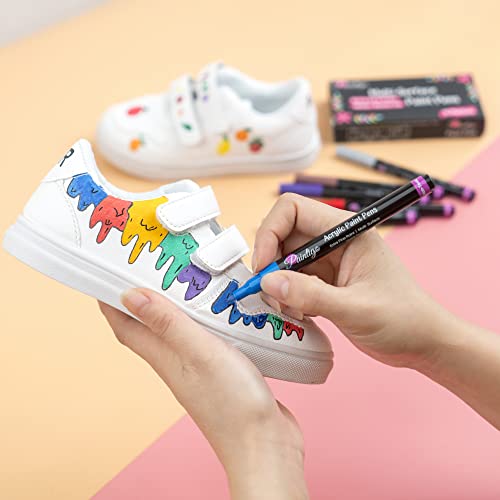 PAINTIGO 26 Paint Pens Paint Markers, Acrylic Paint Pens For Rock Painting, Canvas, Wood, Glass, Ceramic, Fabric, acrylic paint markers for craft PAINTIGO