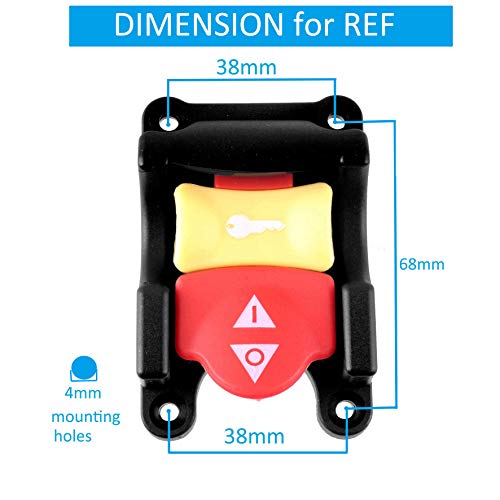 Table Saw Switch Replacement Compatible with Ryobi and Craftsman, Safety Power Tool Switch, Paddle On/Off Switch for Table Saw 125v - WoodArtSupply