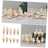 SEWACC 10pcs Woody Mushroom Unfinished Wooden Peg Dolls Peg Dolls Unfinished DIY Unfinished Mushroom Wooden People Doll Wooden Mushroom Crafts Wooden SEWACC