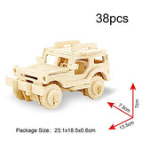 Georgie Porgy 3D Wooden Puzzles for Kids Toys Construction Woodcraft Kits DIY Model Puzzle Kits Birthday Gifts Pack of 3 (Sports Cars Off-Road Georgie Porgy