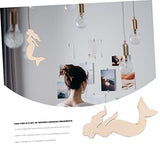 18 Pcs Blank Wooden chip Decorate Seaside Accessories Natural Wood Slices Beach Wood Carving Bamboo Wood Manual Crafts Blank Ornaments Wood Grain COHEALI