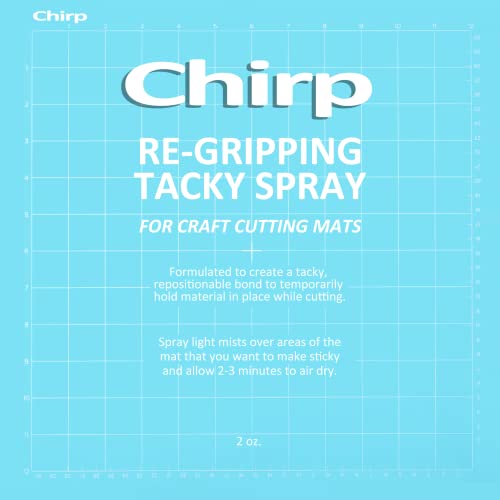 Chirp Tacky Spray for Craft Cutting Mats – Revive The Stickiness on Your mats for Vinyl, Art, Scrapbooking Gridiron Grip