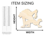 Unfinished Wood Werewolf Shape - Craft - up to 36" 6" / 1/2" 24 Hour Crafts