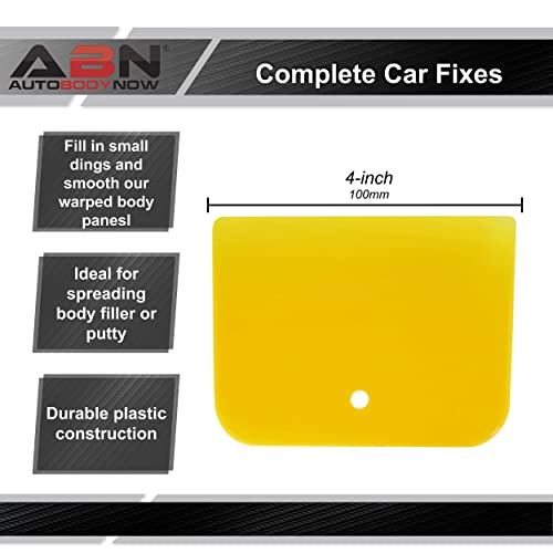 ABN Auto Body Filler Plastic Spreaders - 100pc Plastic Spreader Bulk Reusable 4in Set for Fillers, Putties, and Paint ABN