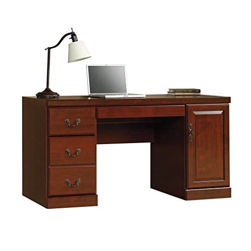 Sauder Heritage Hill Computer Credenza, L: 59.25" x W: 20.47" x H: 30.24", Classic Cherry Sauder