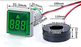 Szliyands Digital Display AC Current Indicator, 22mm Square Head LED Current Tester 0~100A Ammeter Monitor (Red) Szliyands