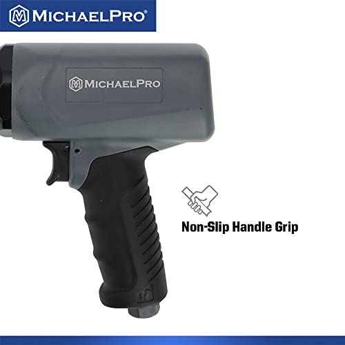 MichaelPro MPA01039 190mm Professional Air Hammer, 3500 BPM, 2-5/16 inch Stroke Length, Ultra High Beating Power, Gray and Black - WoodArtSupply