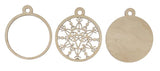 Candy Christmas Ornaments Door Sign 3 Pieces Laser Cut Out Unfinished RND52 The Wood Shape Store