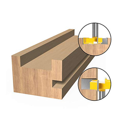 Exqutoo CNC Spoilboard Surfacing Router Bit 1/2 Inch Shank Durable Carbide Tipped Slab Flattening Router Bit Carbide Planer Router Bits Wood Milling - WoodArtSupply