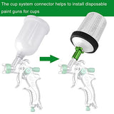 HVLP Spray Gun Kit, Automotive Paint Spray Paint Gun with 3 Nozzles 1.4 mm 1.7 mm 2.0 mm, 600cc Cup and Cup Systerm Connector, Air Spray Gun Aflybltol