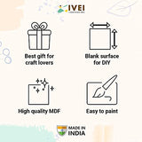 IVEI DIY MDF Coasters / Thin Wood Blanks / Keyrings / Magnets / Boxes for Painting, Decoupage, Resin Art Work & Decoration IVEI