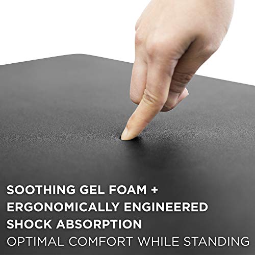 Mount-It! Anti Fatigue Floor Mat | Standing Comfort Mat for Standing Desk, Home, Office, Kitchen, Garage | Anti-Slip Washable Surface| 18"x22" | Mount-It!