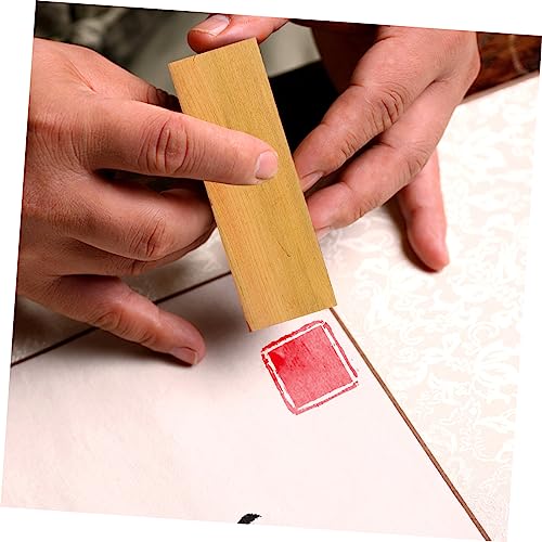 EXCEART 5pcs Carved Wood Whittling Kit Unfinished Wood Whittling Blocks DIY Wooden Stamper Wood Carving Rubber Seal Carving Soft Wooden Blocks Blank EXCEART
