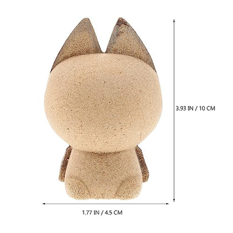 HEALLILY Unfinished Wood Cat Unfinished Wooden Cat Figurines Statues to Paint Wood Tabletop Decorations Ornaments 1 Unpainted Wood Toy HEALLILY