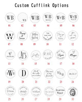 Personalized Cufflinks Men with Custom Wood Box Cuff Links Groomsmen Dad Wedding Gift Cring Coco