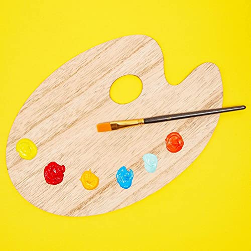 Bright Creations Unfinished Wood Oval Painting Palette (12 x 8 in, 12 Pack) - WoodArtSupply