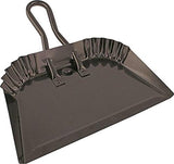 Edward Tools Black Metal Dustpan 12” - Heavy Duty Powder Coated Steel Does not chip or Bend - Precision Edge for Small Item Sweeping - Loop Handle Edward Tools