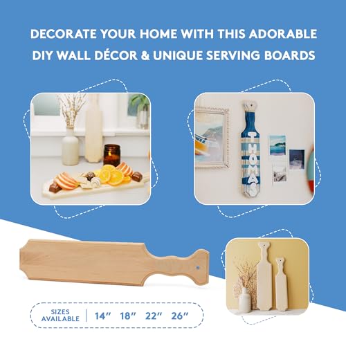 Fraternity Sorority Paddles 14 inch, Pack of 1 Unfinished Greek Wooden Paddle, Smooth Birch for Decorating and Painting, by Woodpeckers Woodpeckers