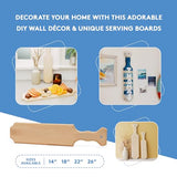 Fraternity Sorority Paddles 14 inch, Pack of 1 Unfinished Greek Wooden Paddle, Smooth Birch for Decorating and Painting, by Woodpeckers Woodpeckers