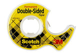 Scotch Double Sided Tape, 0.5 in. x 400 in., 2 Dispensers/Pack Scotch