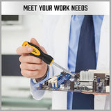 HORUSDY 11-piece Magnetic Screwdriver Set with Case, 5 Phillips & 5 Flat Head Tips with Magnetizer demagnetizer Precision Screwdriver Set HORUSDY