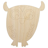 Wary Owl Unfinished Wood Shape Piece Cutout for DIY Craft Projects - 1/4 Inch Thick - 6.25 Inch Size Sniggle Sloth