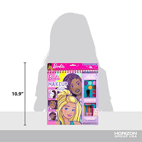 Horizon Group USA Barbie Makeup Artist Magazine, Create Your Own Hair & Makeup Looks Using 130+ Stencils, 180+ Stickers, Crayons, Pretend Makeup & Horizon Group USA