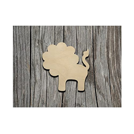 Lion Wood Craft Unfinished Wooden Cutout Art DIY Wooden Sign Inspirational Wall Plaque Classic Wall Art Decor for Indoor Holiday Home Classroom Arupkeer