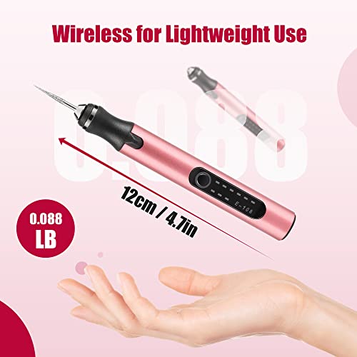 TOBTOS Electric Engraving Pen Kit with 35 Bits, USB Rechargable Etching Engraver Tool with 16 Stencils, DIY Cordless Engraving Machine for Jewelry - WoodArtSupply