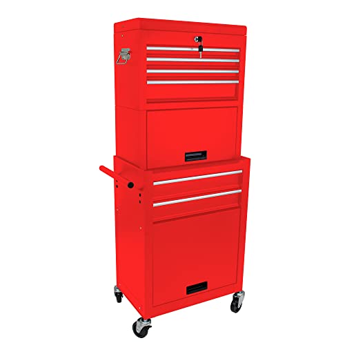 Rolling Tool Chest, 6 Drawers Rolling Tool Chest with Wheels, Portable Rolling Tool Box on Wheels, High Capacity Tool Chest Organizer for Garage,