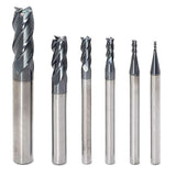 OSCARBIDE Carbide End Mill Set for Steel 4 Flutes CNC Spiral Router Bits 6 Pieces,Square CNC Spiral Router Bits Carbide Dia（1 2 3 4 6 8mm) Tian OSCARBIDE