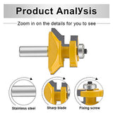 LETBUY Flooring 2 Bit Tongue and Groove Flooring Router Bit Set 1/2-Inch Shank (2 pcs) LEATBUY-TECH