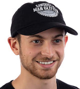 Ann Arbor T-shirt Co. Sawdust is Man Glitter | Funny Woodworking Wood Working Saw Dust Humor Baseball Cap Dad Hat Black Ann Arbor T-shirt Co.