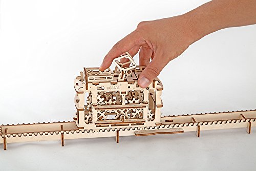 Ugears Tram with Rails - 3D Puzzle Self Propelled Mechanical Wooden Model UGEARS