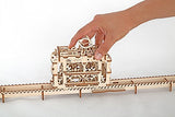 Ugears Tram with Rails - 3D Puzzle Self Propelled Mechanical Wooden Model UGEARS