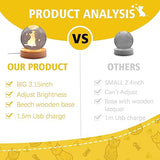 3.15in 3D Cat Figurine Crystal Ball Lamp, Cat Light Lamp with Wooden Base, Cat Gifts for Cat Lovers, Cat Stuff for Cat Lovers, Birthday Christmas Shellvcase